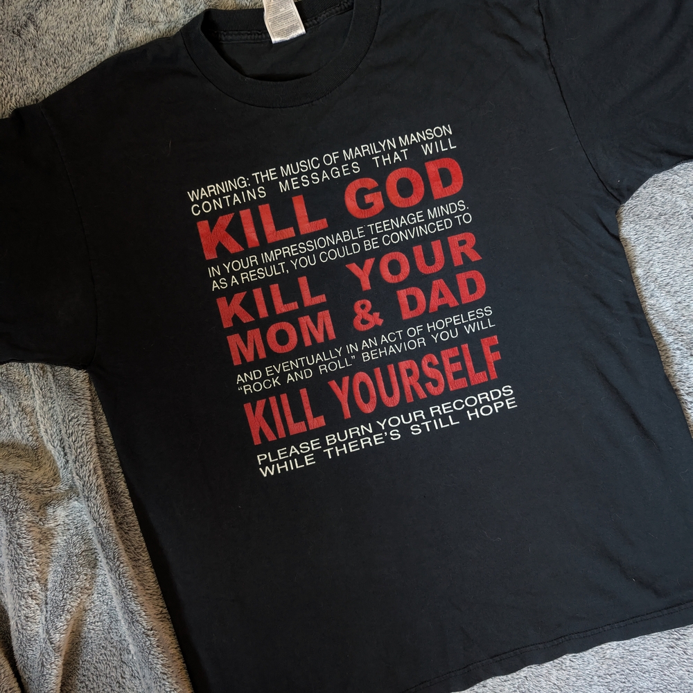 1990s Marilyn Manson Tee. Men's Large.